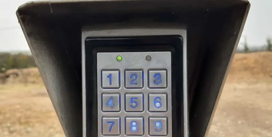 Secure gate keypad access
